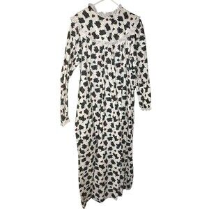 Vintage Lanz Of Salzburg Nightgown XL Flannel Eileen West Rare Scottie Dog 1980s